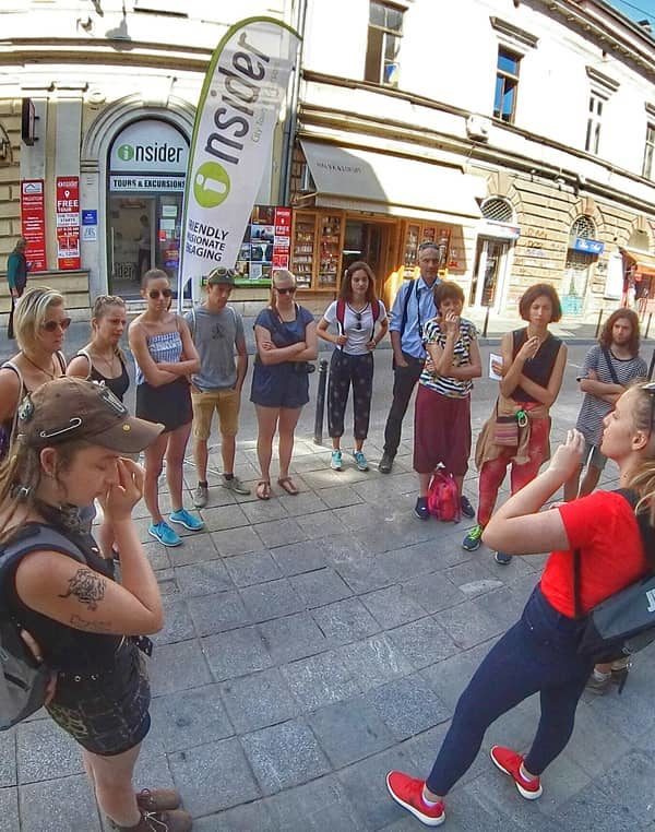 Group of tourists on a Free Walking Tour in Sarajevo